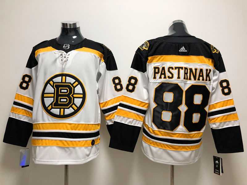 Boston Bruins 88 David Pastrnak White Adidas Stitched Jersey